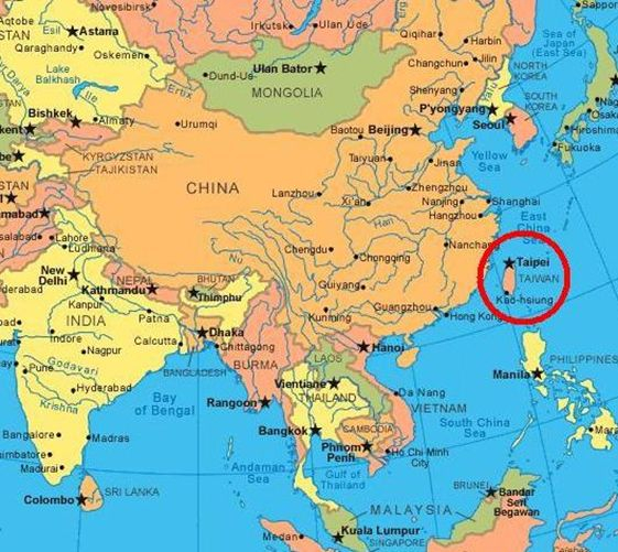 Where Is Taiwan On A World Map?