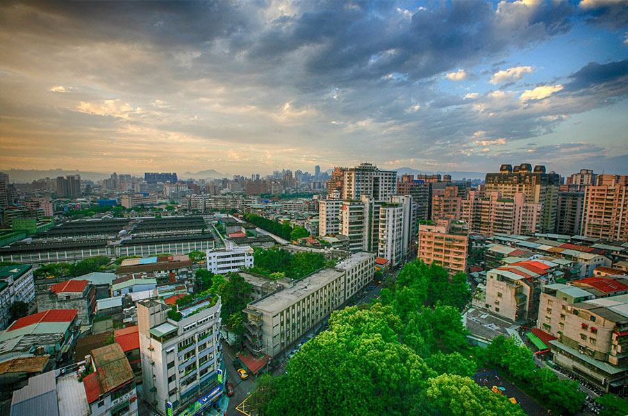 Taipei view of city